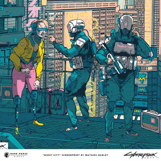 Cyberpunk 2077 Kunstdruck Night City 45 x 60 cm Produktfoto