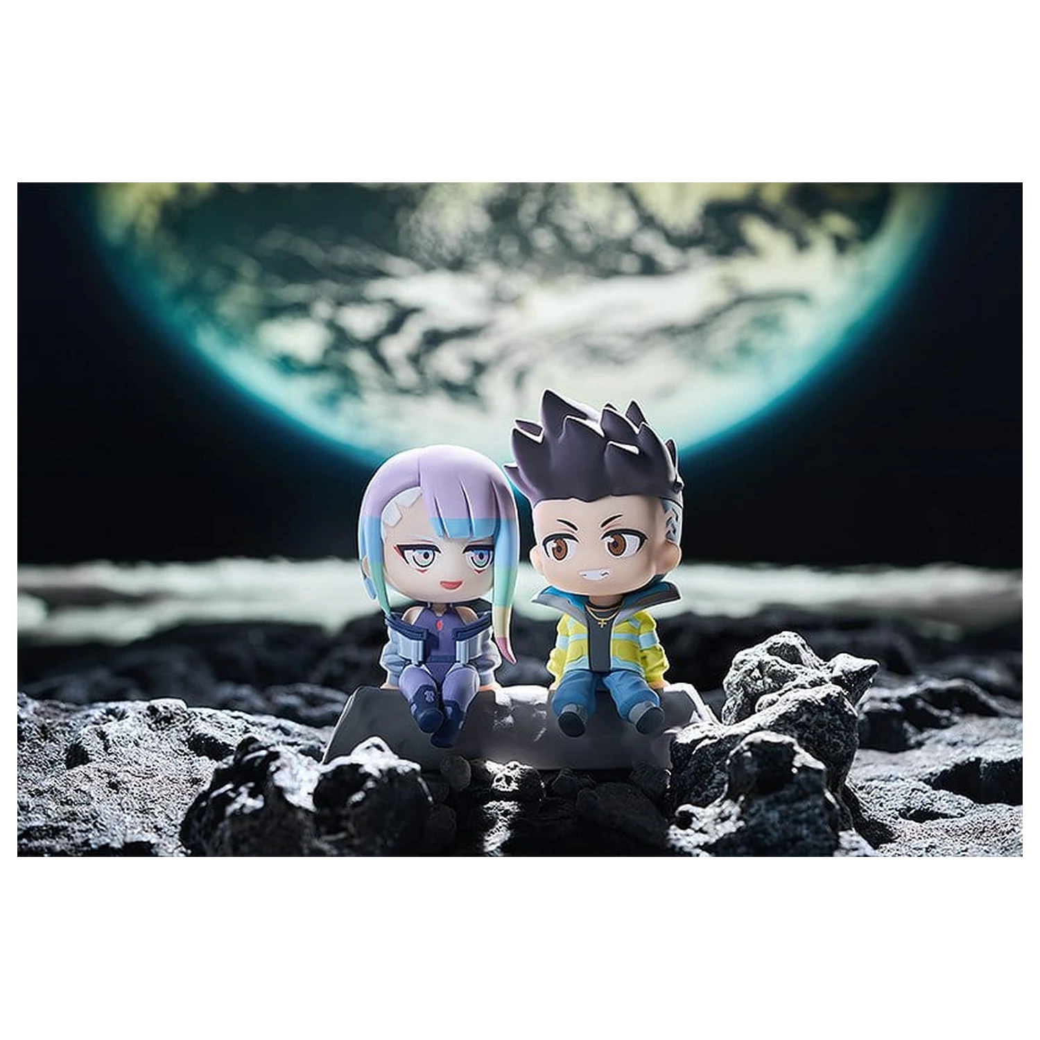 Cyberpunk: Edgerunners Qset+ PVC-Figuren 2er-Pack David & Lucy 8 cm Produktfoto