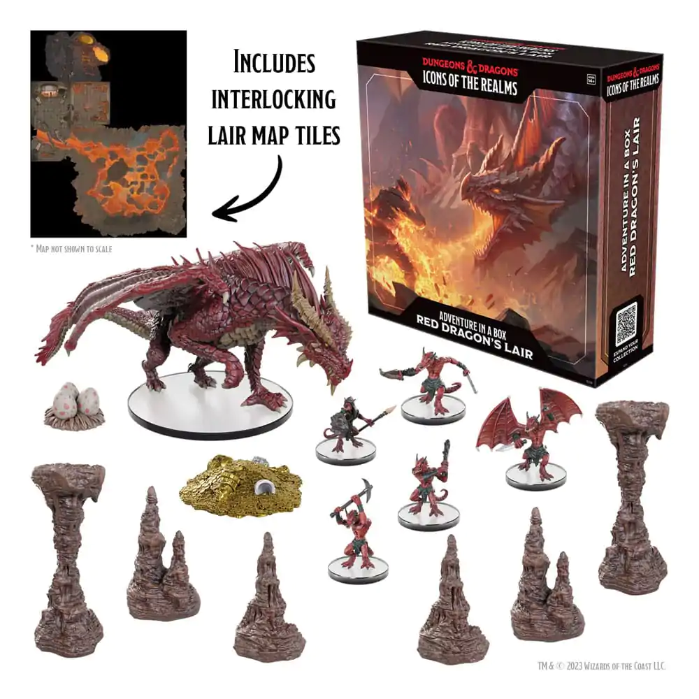D&amp;D Icons of the Realms Miniaturen vorbemalt Adventure in a Box - Red Dragon's Lair Produktfoto