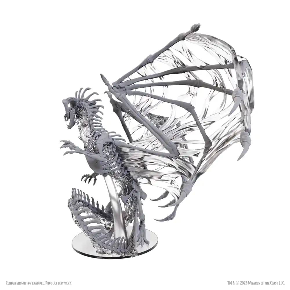 D&D Nolzur's Marvelous Miniatures Miniaturen unbemalt Black Dracolich 30 cm Produktfoto