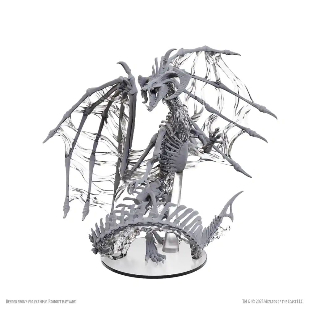 D&D Nolzur's Marvelous Miniatures Miniaturen unbemalt Black Dracolich 30 cm Produktfoto