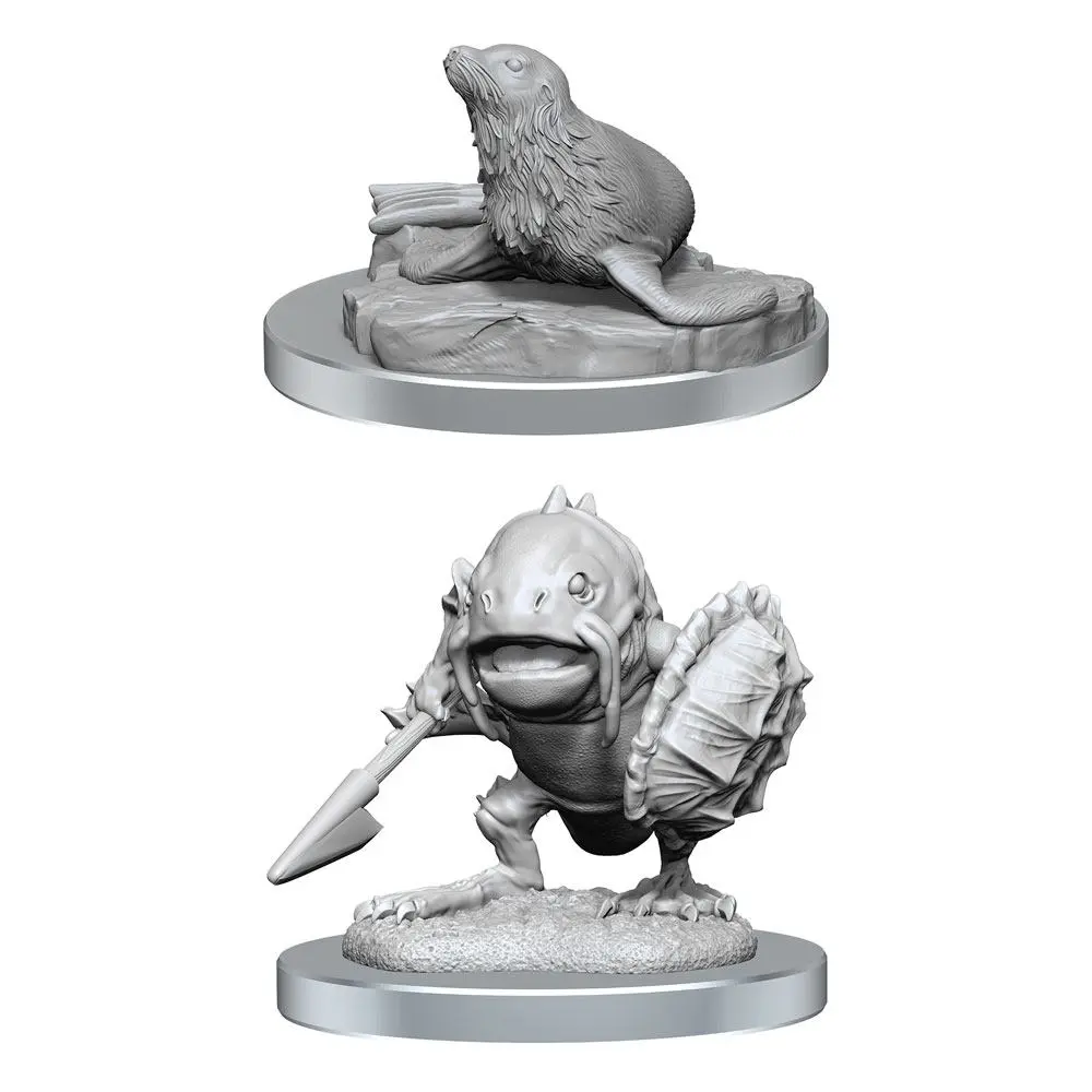 D&D Nolzur's Marvelous Miniatures Miniaturen unbemalt 2er-Pack Locathah & Seal Produktfoto