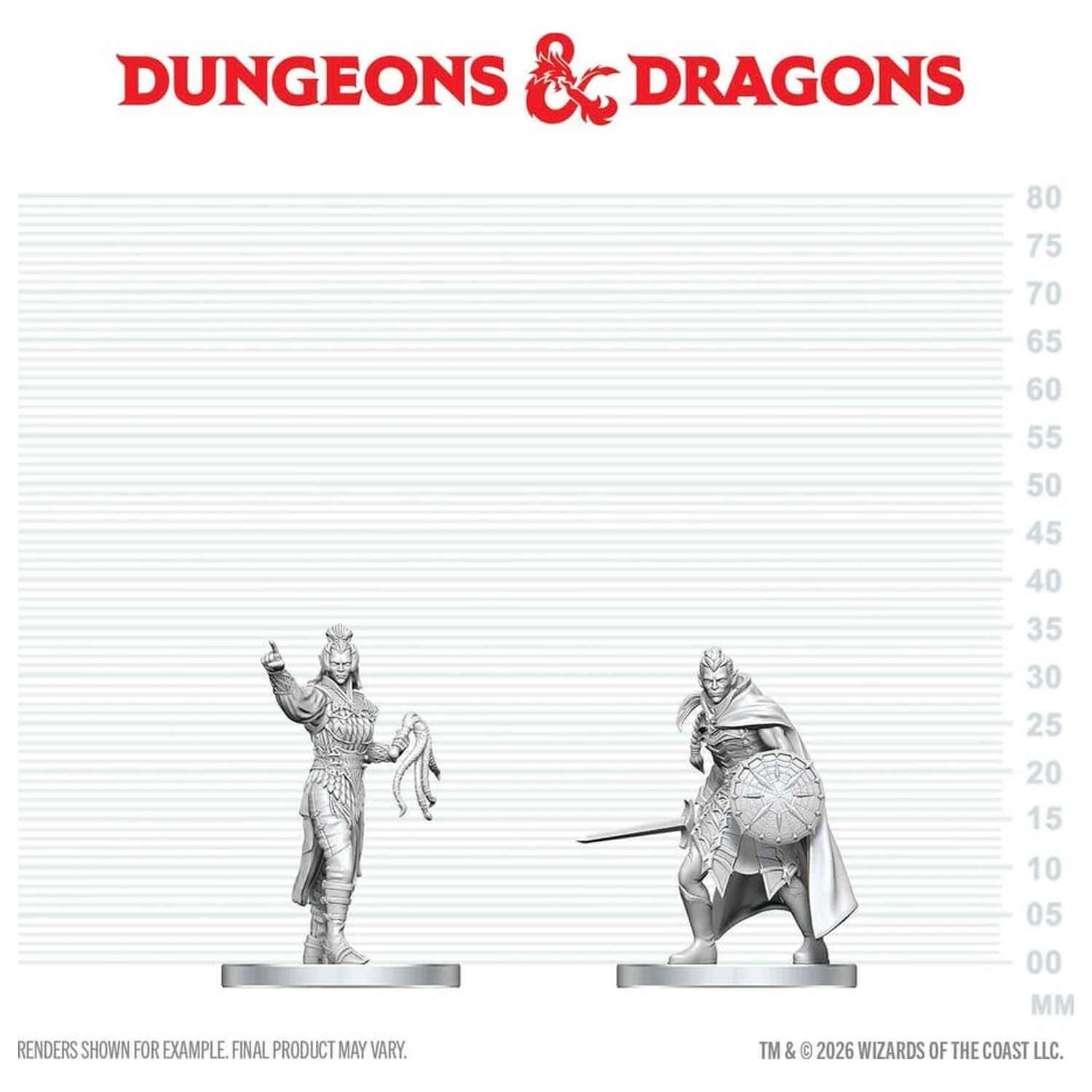 D&D Nolzur's Marvelous Miniatures Miniaturfiguren Drow Elite Warrior & Drow Priestess of Lolth Produktfoto