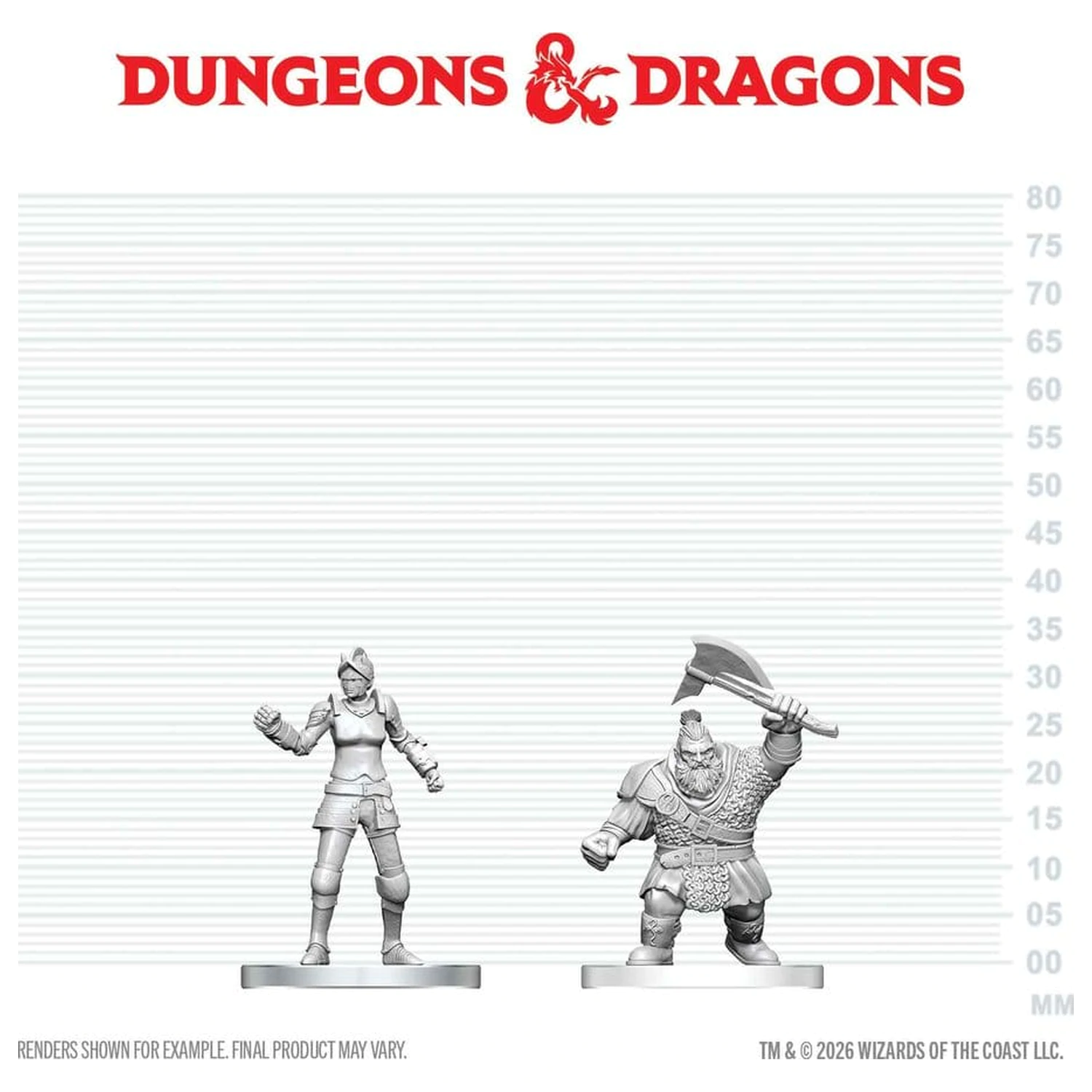 D&D Nolzur's Marvelous Miniaturen Mini Figuren Kultist von Bane & Zhentilar Zwergen-Soldat Produktfoto