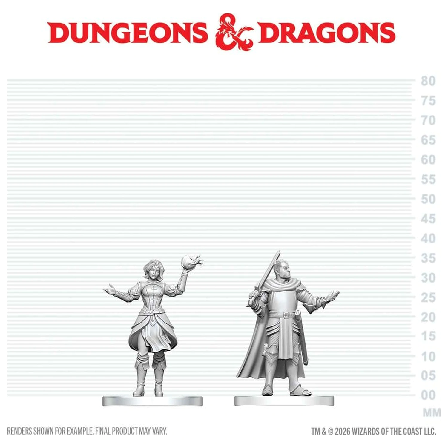 D&D Nolzur's Marvelous Miniatures Miniaturfiguren Ritter & Magierlehrling Produktfoto