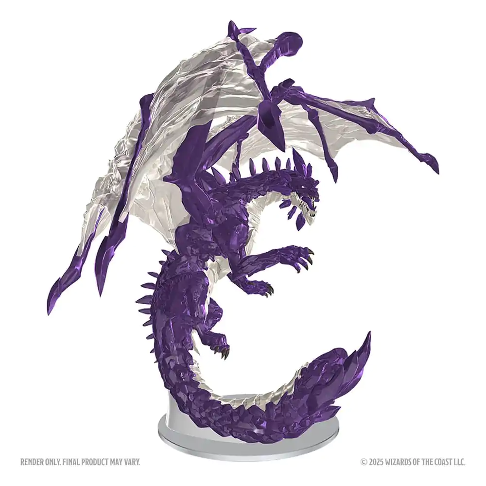 D&D Nolzur's Marvelous Miniatures unbemalte Miniaturen erwachsener Amethyst Drache 38 cm Produktfoto