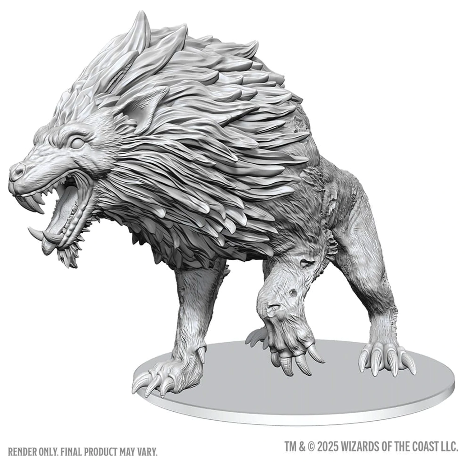 D&D Nolzur's Marvelous Miniatures unbemalte Miniaturen Dire Worg 11 cm Produktfoto