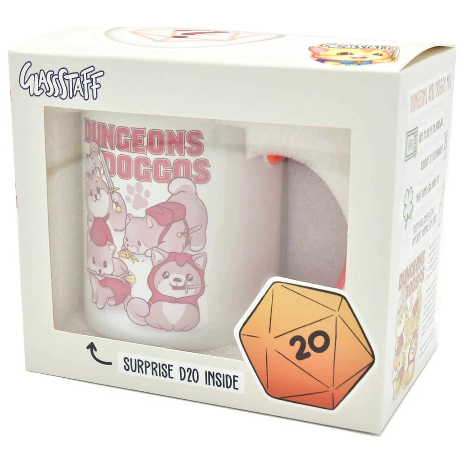 Dungeons & Doggos Gift Set Tasse & Würfel D20 Produktfoto