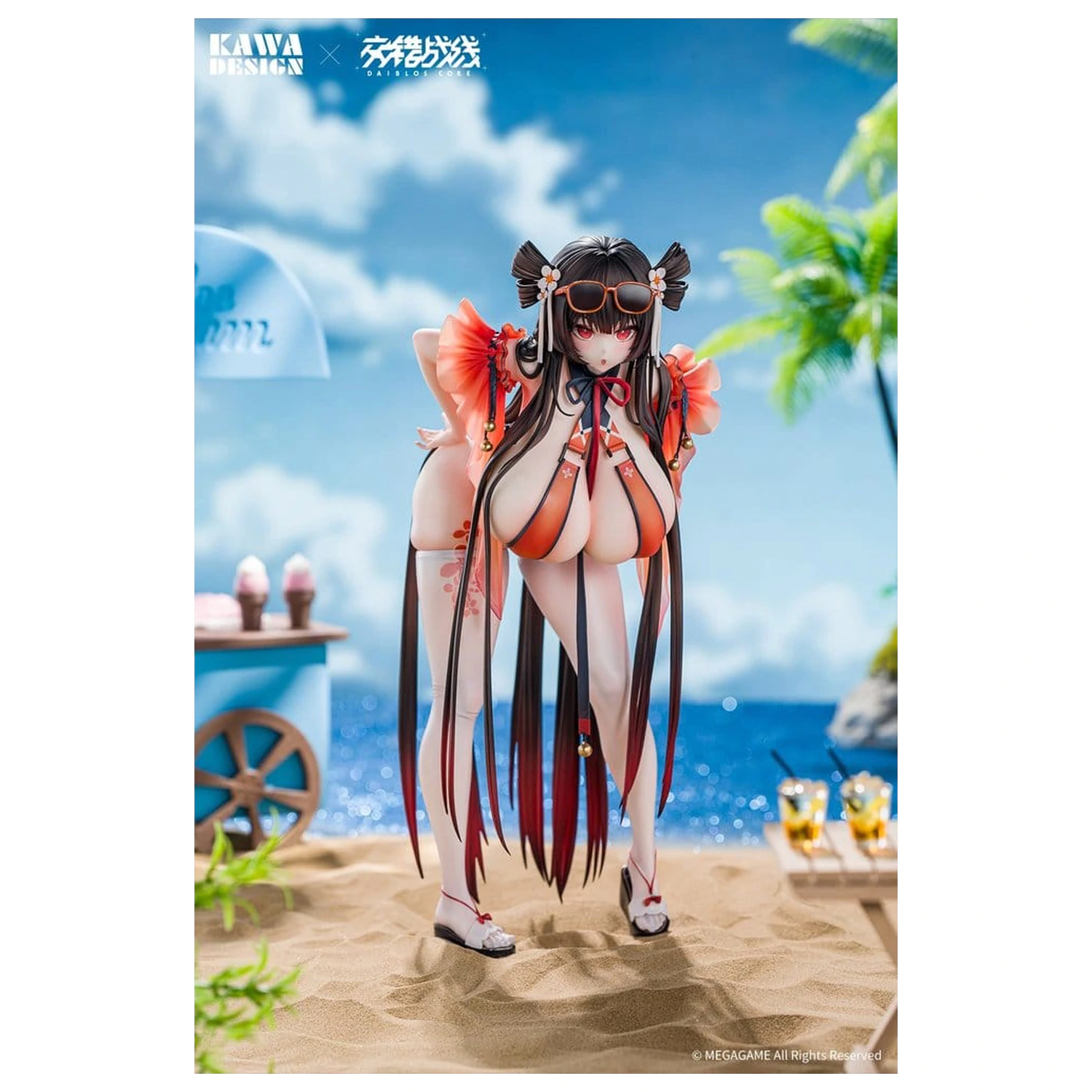 Daiblos Core PVC Figur 1/6 Maree Rouge Rakubai no Utage 25 cm Produktfoto