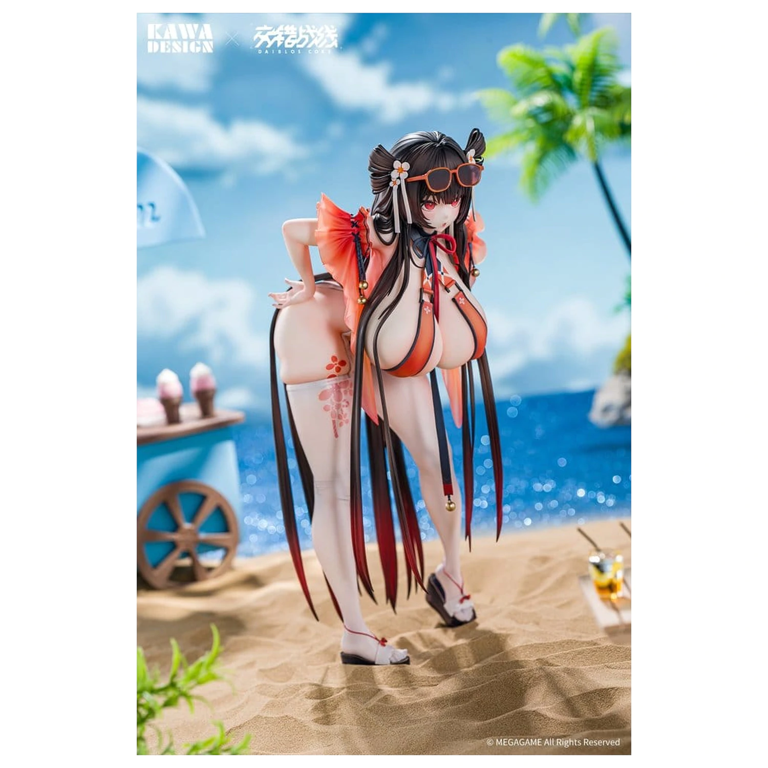 Daiblos Core PVC Figur 1/6 Maree Rouge Rakubai no Utage 25 cm Produktfoto