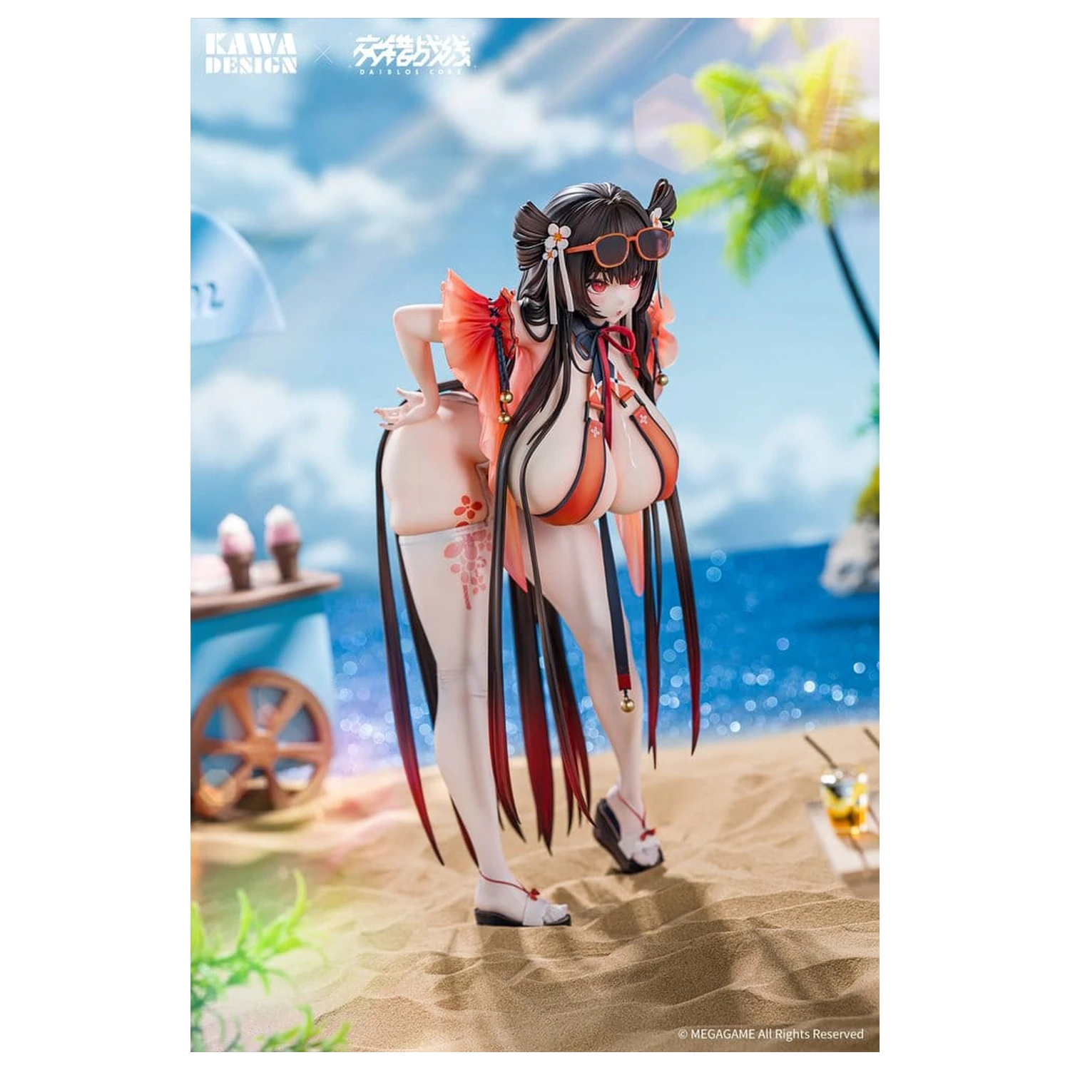 Daiblos Core PVC Figur 1/6 Maree Rouge Rakubai no Utage Wet Ver. 25 cm Produktfoto