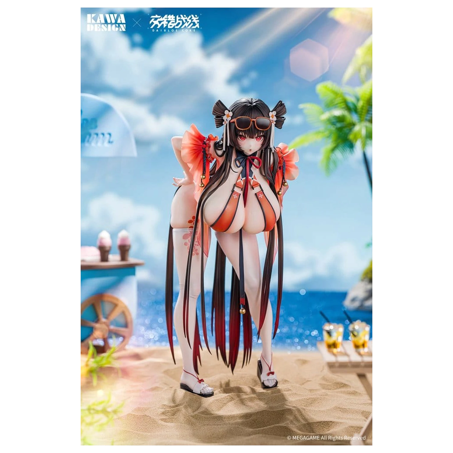 Daiblos Core PVC Figur 1/6 Maree Rouge Rakubai no Utage Wet Ver. 25 cm Produktfoto