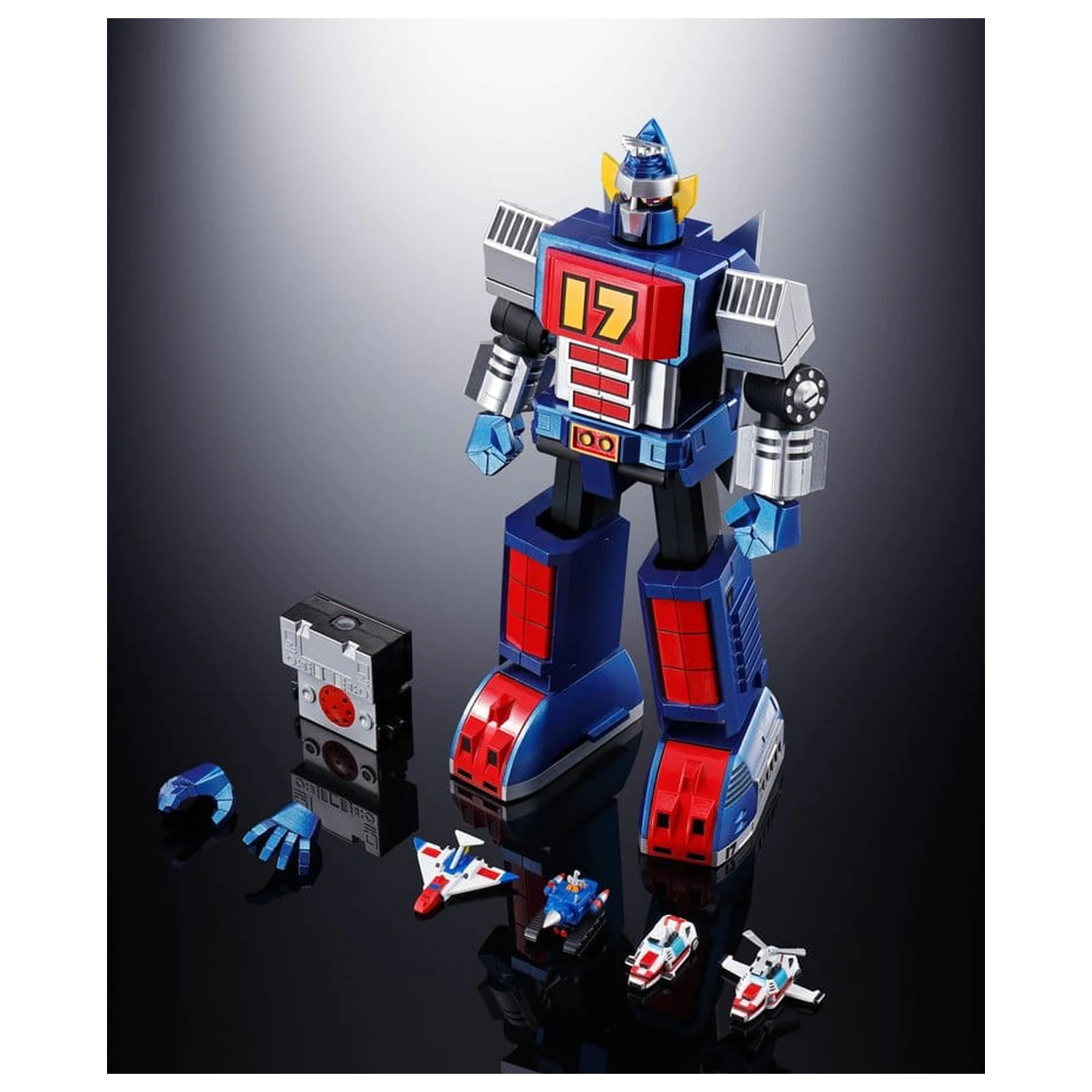 Daitetsujin 17 Soul of Chogokin Diecast Actionfigur GX-101S Daitetsujin 17 & 18 Graviton Box 18 cm Produktfoto