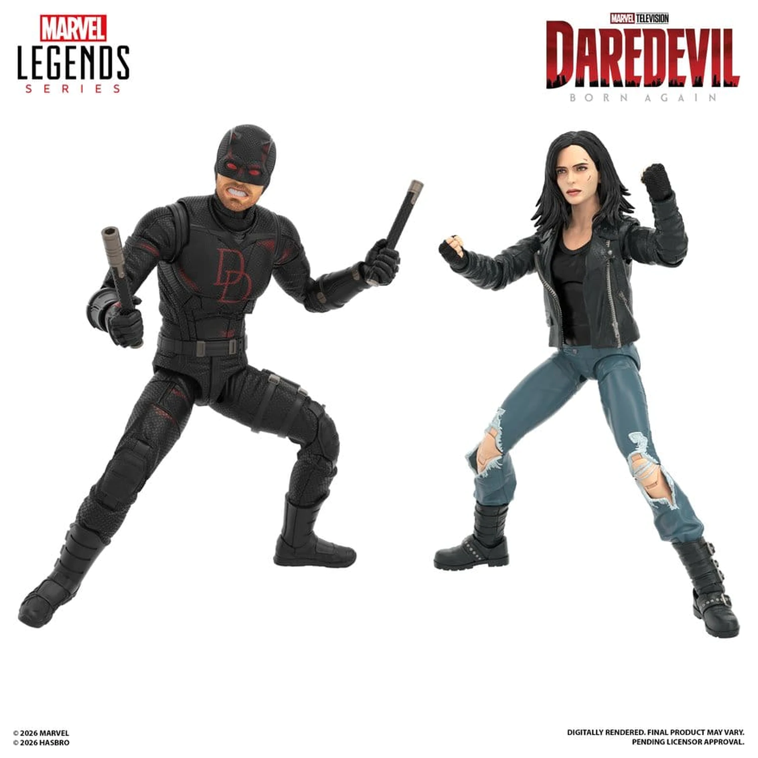 Daredevil: Born Again Marvel Legends Actionfigur 2er-Pack Daredevil & Jessica Jones 15 cm Produktfoto