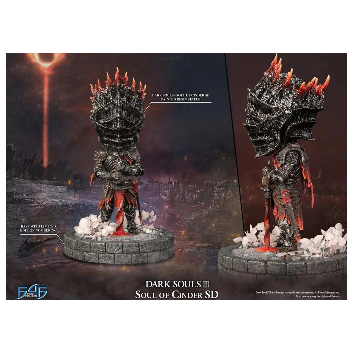 Dark Souls III Harz Statue Soul of Cinder SD 22 cm Produktfoto