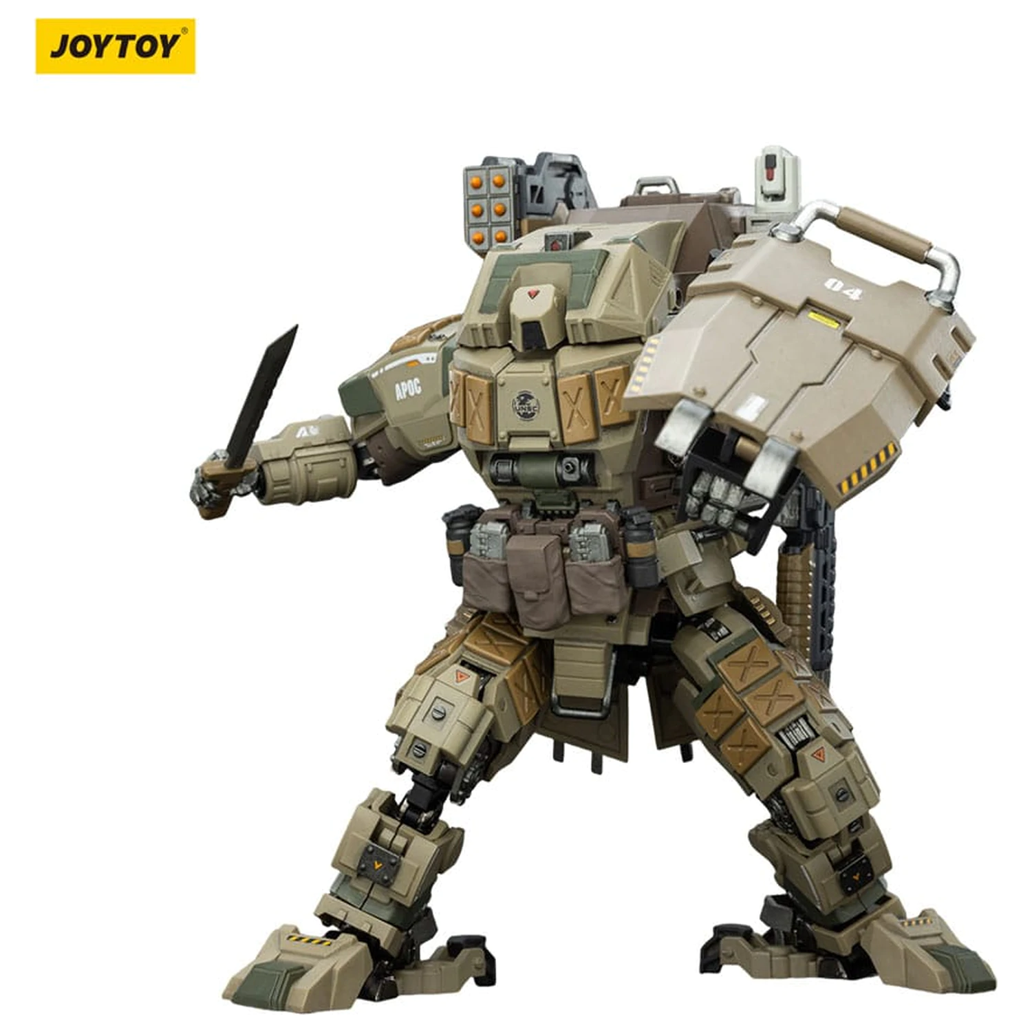 Dark Source Action Figur APOC Series Iron Vanguard Heavy Assault Mech 16 cm Produktfoto