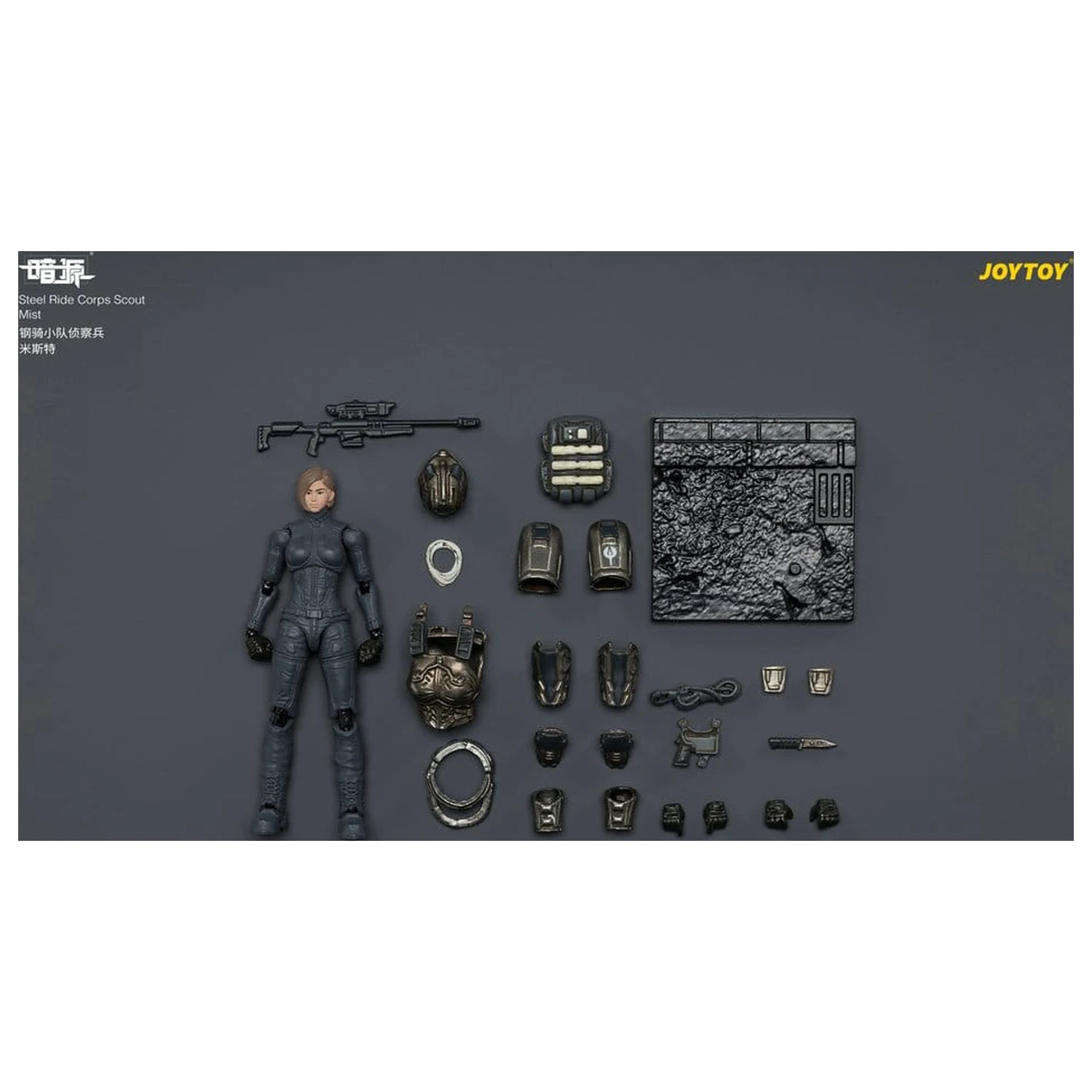 Dark Source Steel Ride Corps Actionfigur Scout Mist 8 cm Produktfoto