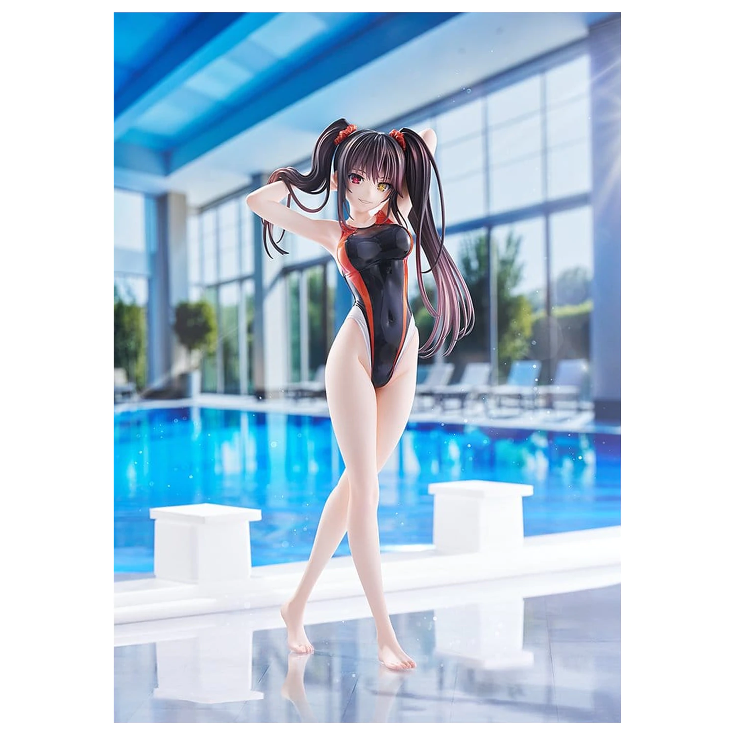 Date A Live Badeanzug Silhouette PVC Figur 1/7 Kurumi Tokisaki Swimwear Ver. 24 cm Produktfoto