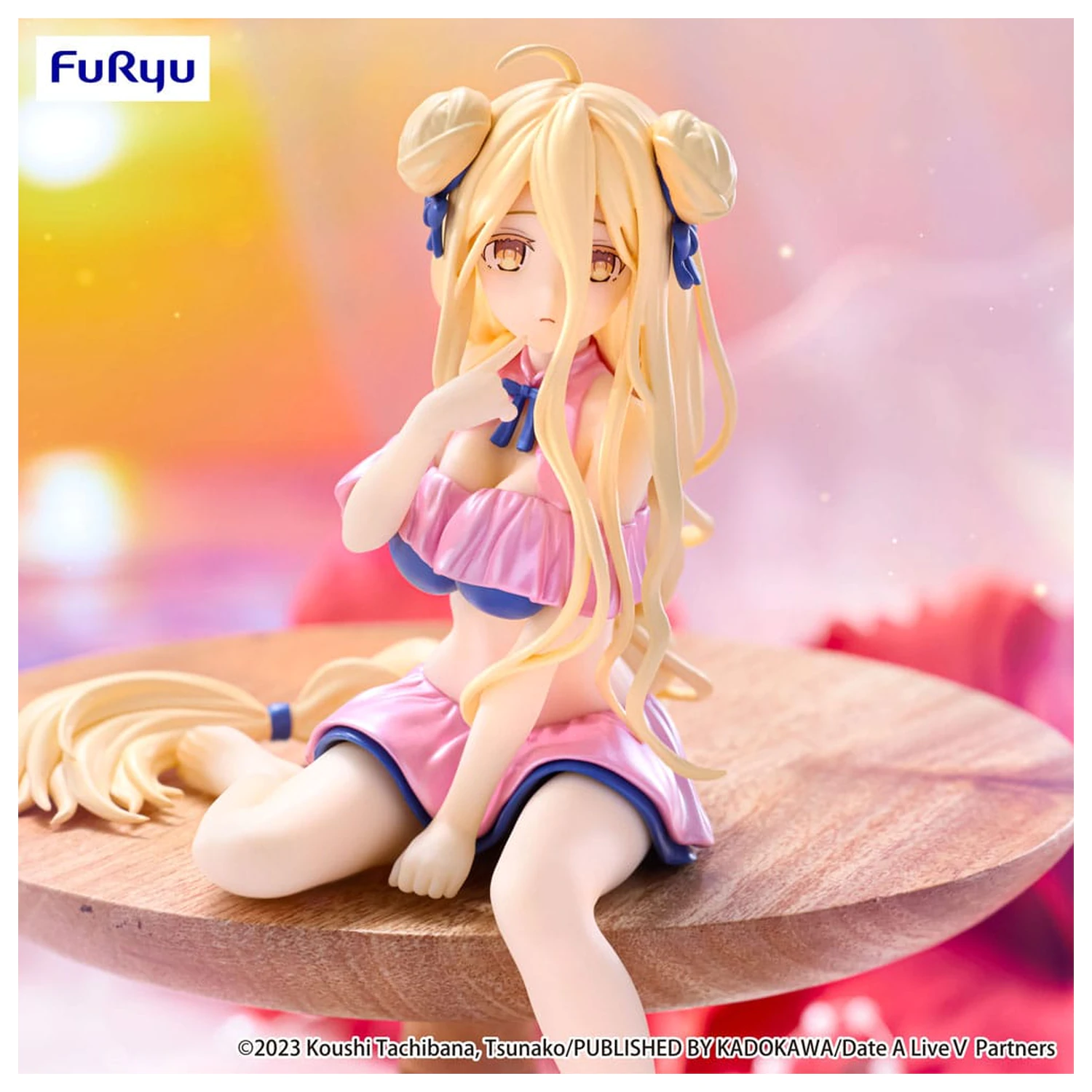 Date A Live V Noodle Stopper PVC Statue Mukuro Hoshimiya Swimsuit Pastel Pink Color Ver. 13 cm Produktfoto