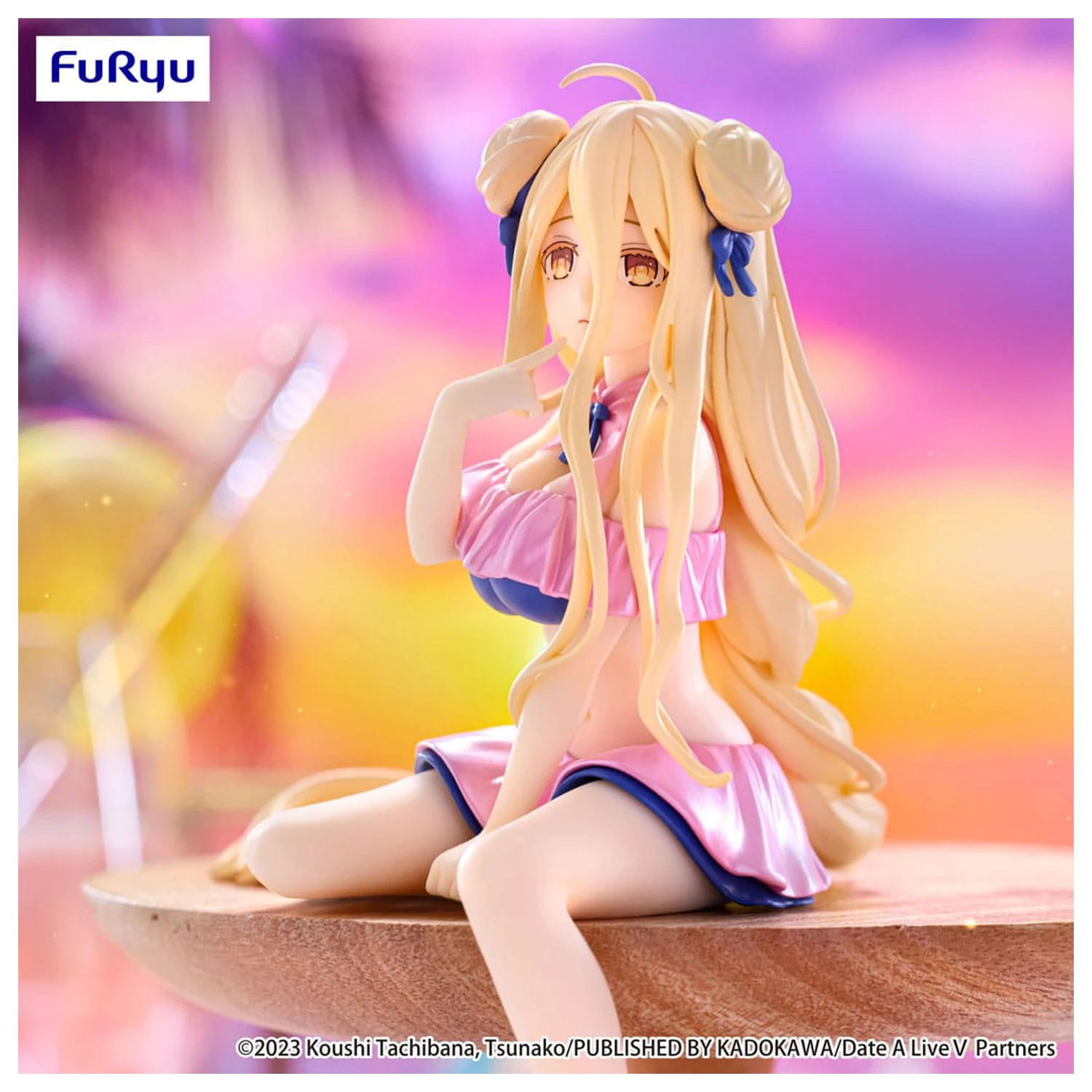 Date A Live V Noodle Stopper PVC Statue Mukuro Hoshimiya Swimsuit Pastel Pink Color Ver. 13 cm Produktfoto