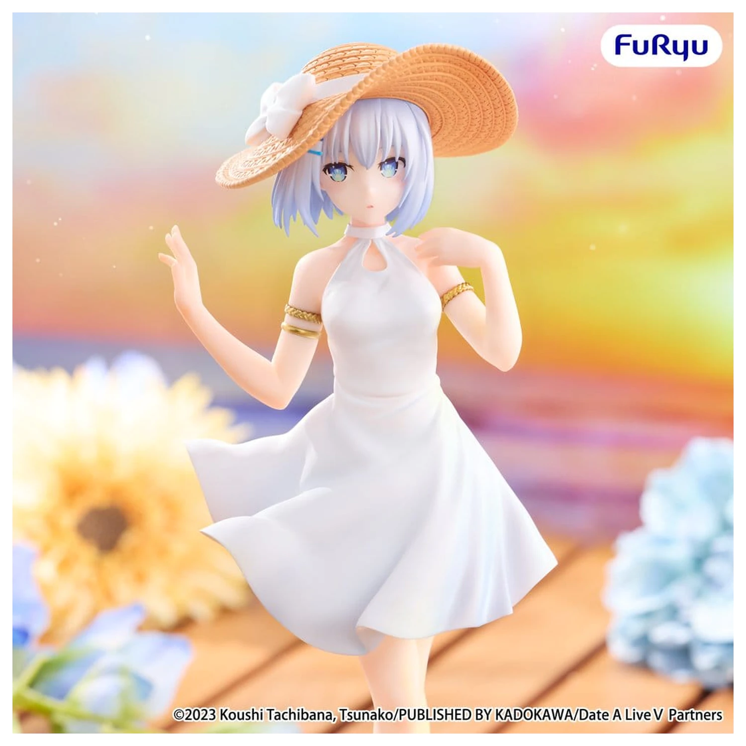 Date A Live V PVC Figur Origami Tobiichi Summer Dress 20 cm Produktfoto
