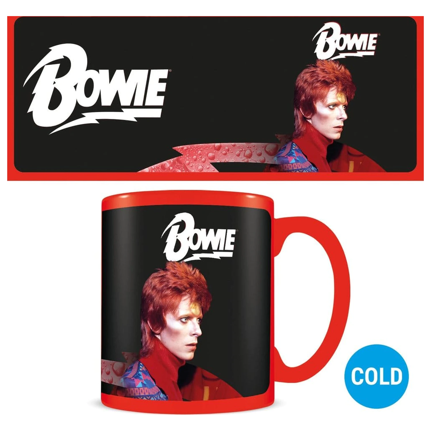 David Bowie Thermoeffekt Tasse Bolt Produktfoto