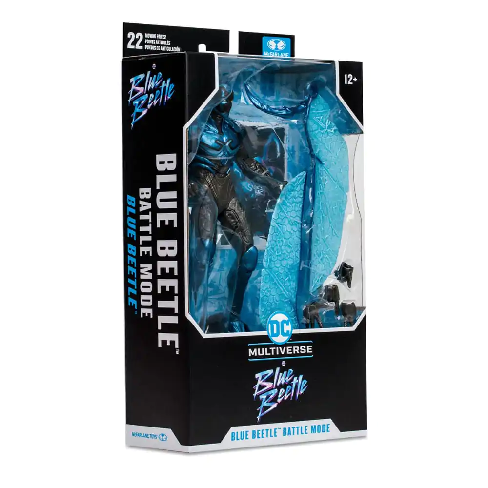 DC Blue Beetle Actionfiguren 2er-Pack Blue Beetle Regular &amp; Battle Mode 18 cm Produktfoto