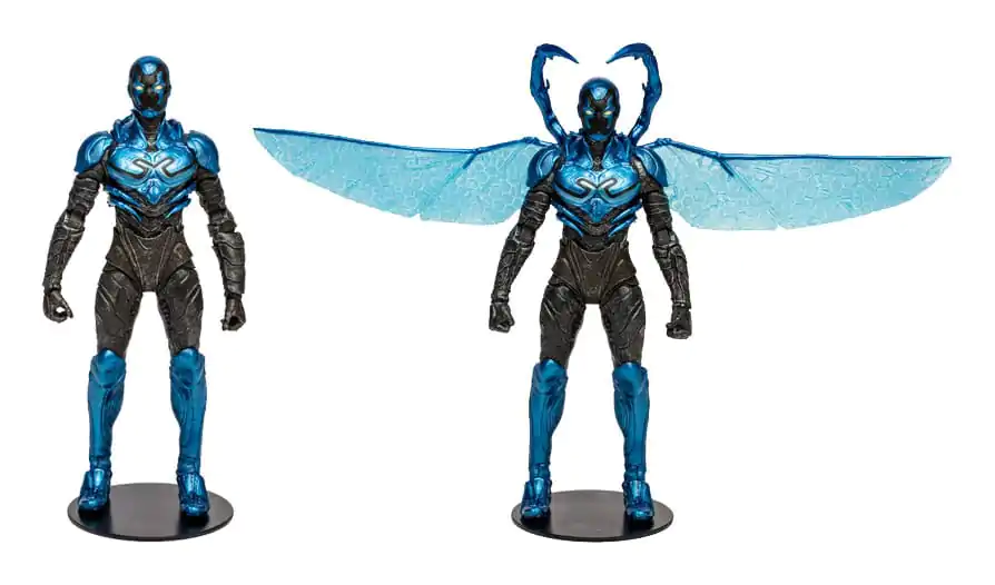 DC Blue Beetle Actionfiguren 2er-Pack Blue Beetle Regular &amp; Battle Mode 18 cm Produktfoto
