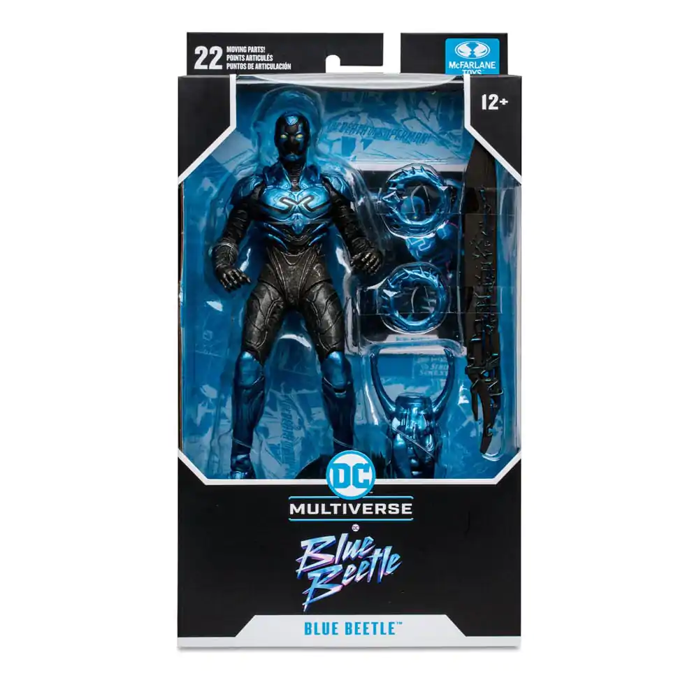 DC Blue Beetle Actionfiguren 2er-Pack Blue Beetle Regular &amp; Battle Mode 18 cm Produktfoto
