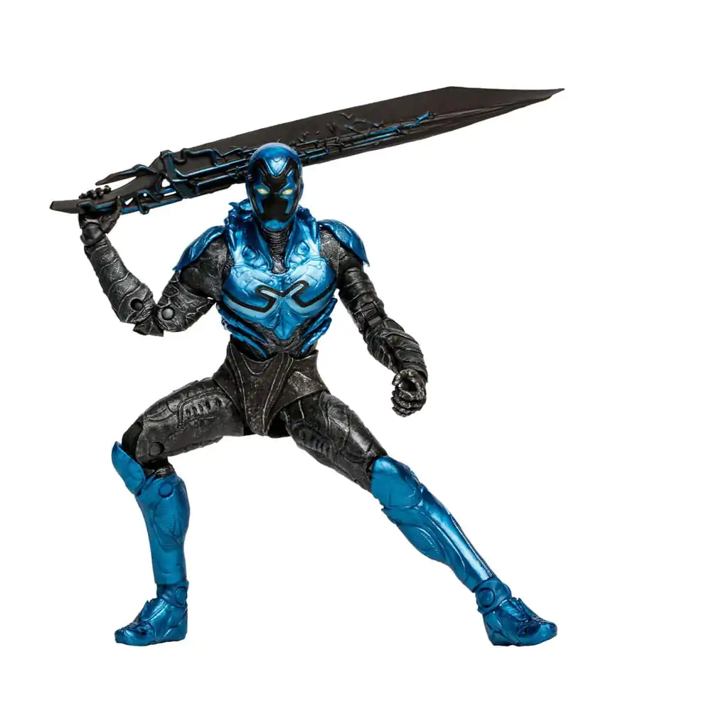 DC Blue Beetle Actionfiguren 2er-Pack Blue Beetle Regular &amp; Battle Mode 18 cm Produktfoto