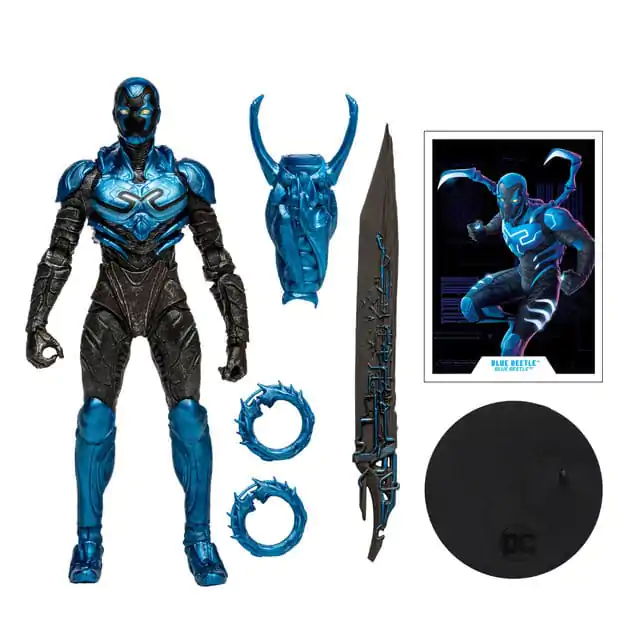 DC Blue Beetle Actionfiguren 2er-Pack Blue Beetle Regular &amp; Battle Mode 18 cm Produktfoto