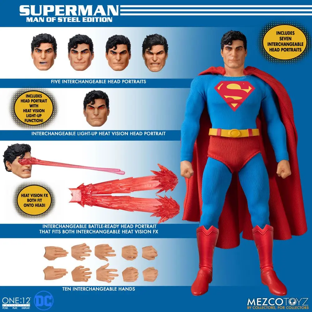DC Comics Actionfigur 1/12 Superman - Man of Steel Edition 16 cm Produktfoto