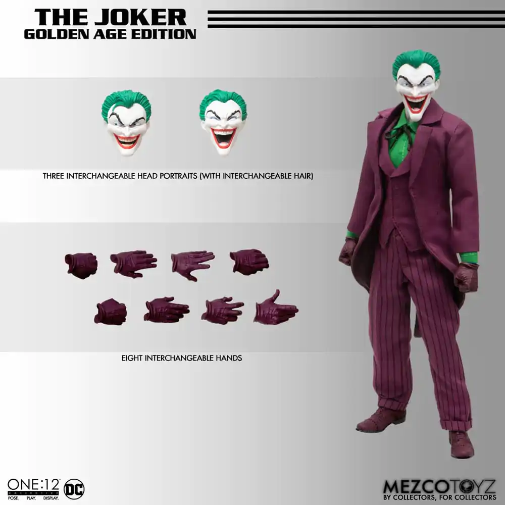 DC Comics Actionfigur 1/12 The Joker (Golden Age Edition) 16 cm Produktfoto