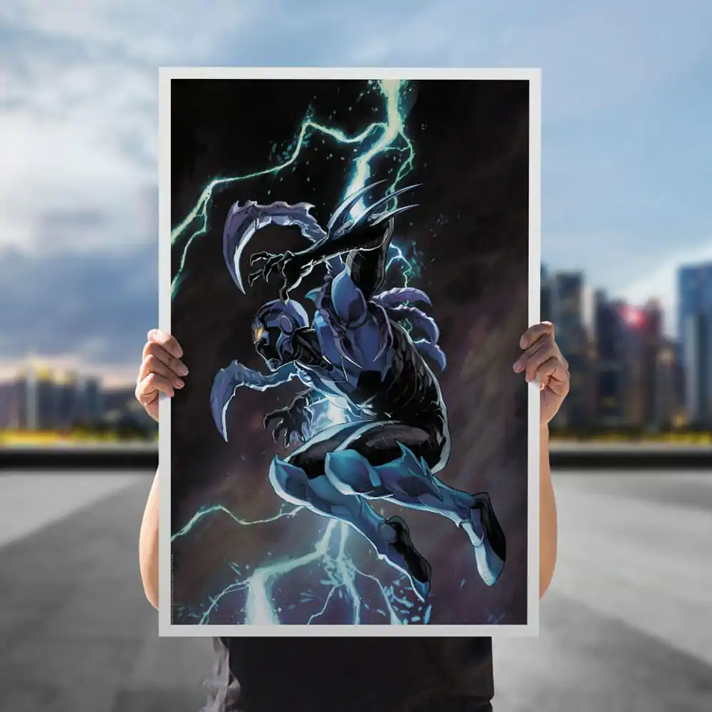 DC Comics Kunstdruck Blue Beetle 41 x 61 cm - ungerahmt Produktfoto