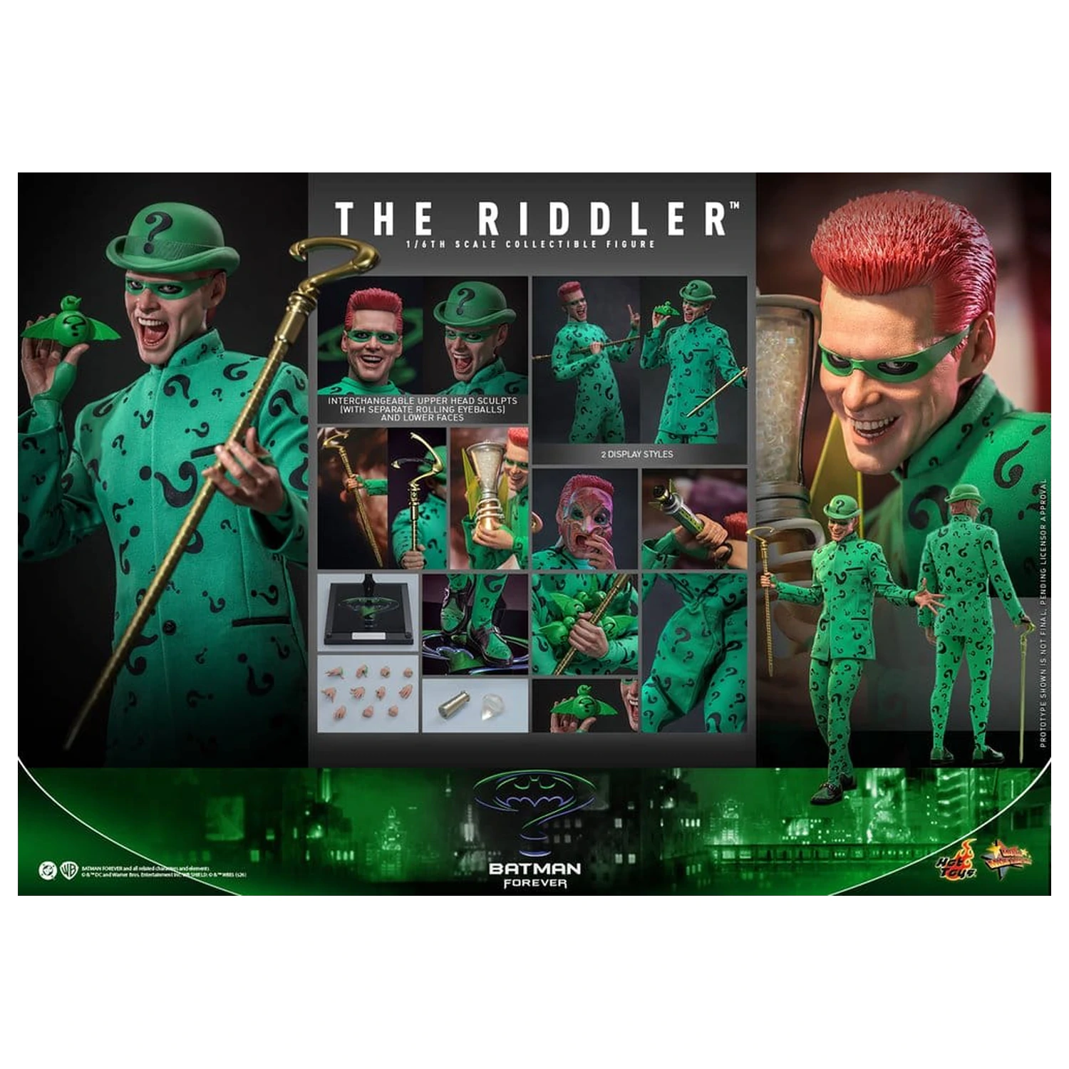 DC Comics Batman Forever Movie Masterpiece Actionfigur 1/6 Riddler 31 cm Produktfoto
