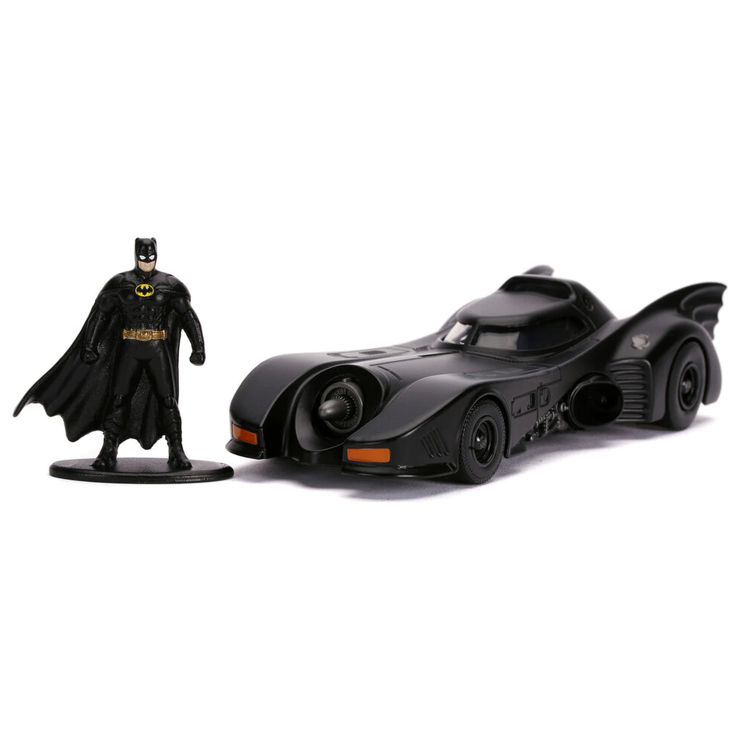 DC Comics Batmobil 1989 Metallauto + Batman Figur Set Produktfoto