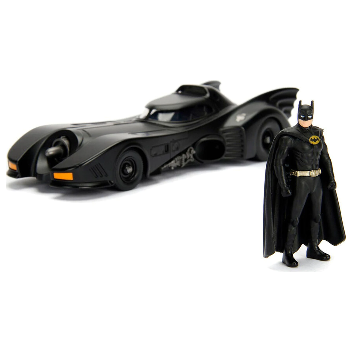 DC Comics Batmovil Metallauto + Batman Figur Set Produktfoto
