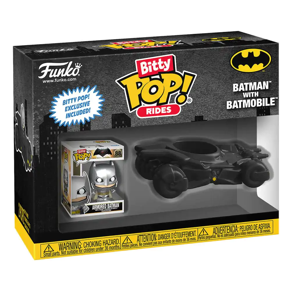 DC Comics Bitty Funko POP! Rides Vinyl Figur Batman w/Batmobile 2,5 cm termékfotó