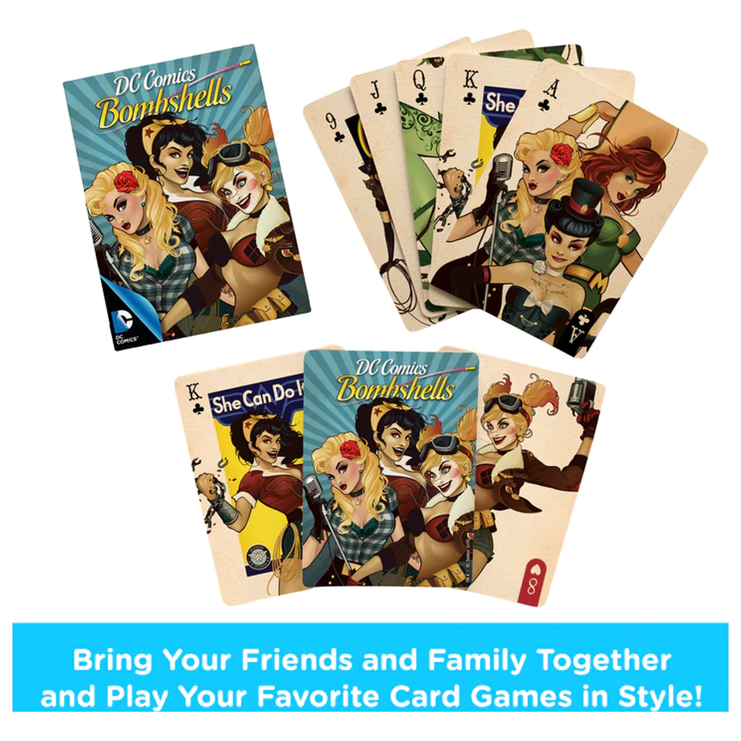 DC Comics Bombshells Spielkarten Produktfoto