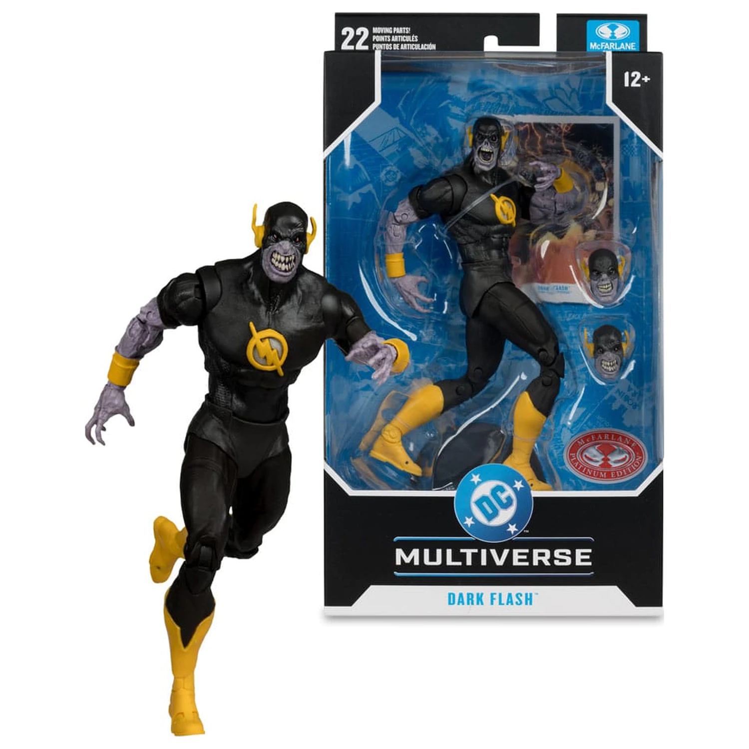 DC Comics DC Multiverse Actionfigur Dark Flash (Dark Mulitverse) (Red Platinum Edition) 18 cm Produktfoto