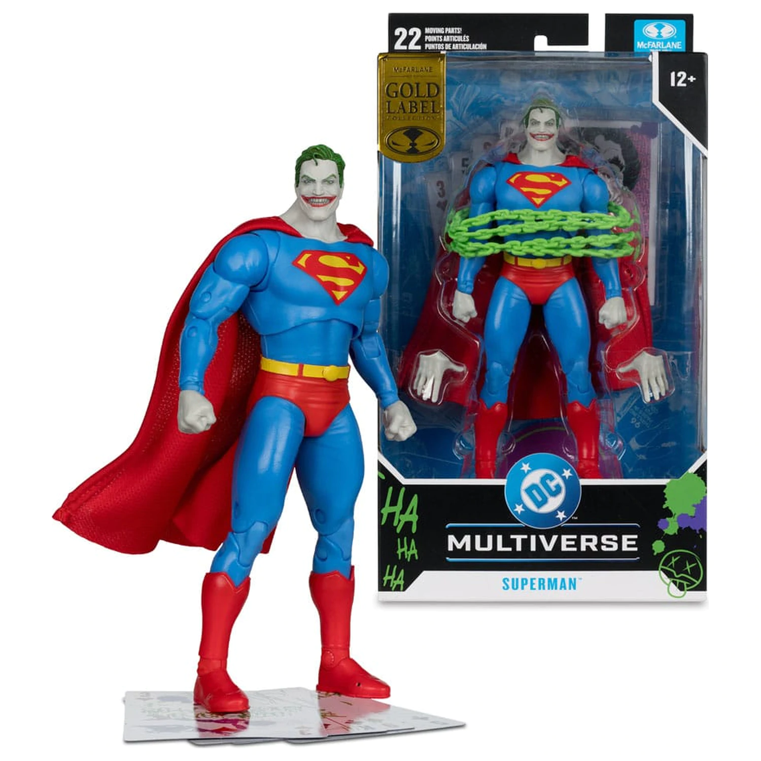 DC Comics DC Multiverse Actionfigur Superman (Superman #9) (Jokerized) (Gold Label) 18 cm Produktfoto