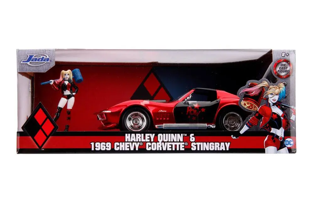 DC Comics Diecast Modell 1/24 1969 Chevy Corvette Stingray mit Figur Produktfoto