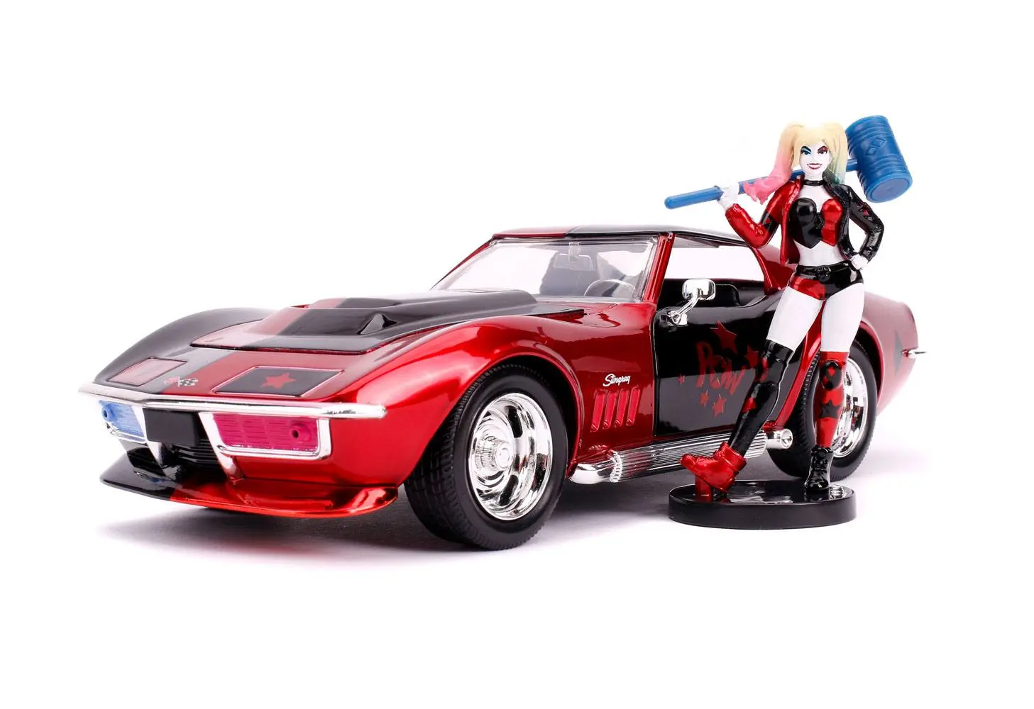 DC Comics Diecast Modell 1/24 1969 Chevy Corvette Stingray mit Figur Produktfoto