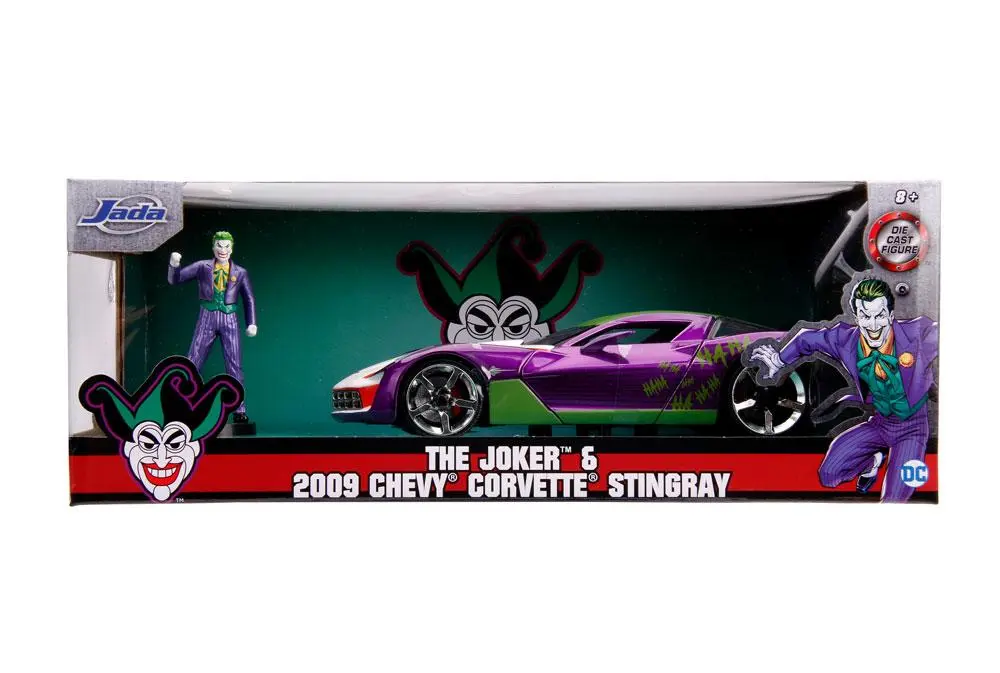 DC Comics Diecast Model 1/24 2009 Chevy Corvette Stingray with Figur Produktfoto
