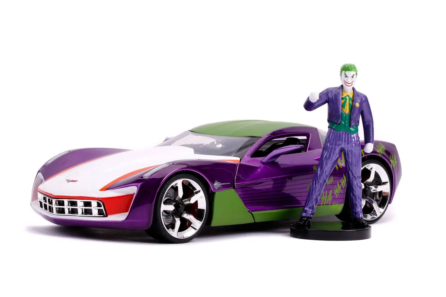 DC Comics Diecast Model 1/24 2009 Chevy Corvette Stingray with Figur Produktfoto