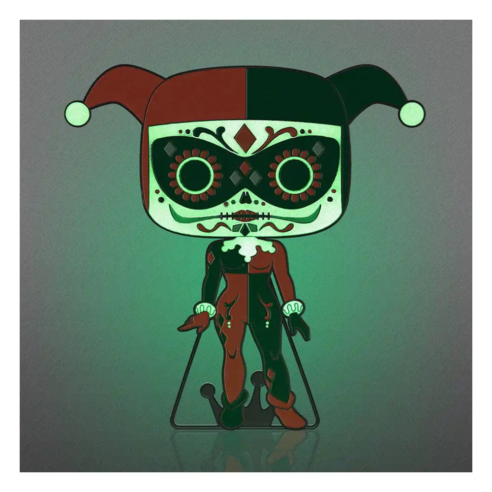 DC Comics DOTD Loungefly POP! Pin Ansteck-Pin Harley Quinn (Glow-in-the-Dark) 10 cm termékfotó