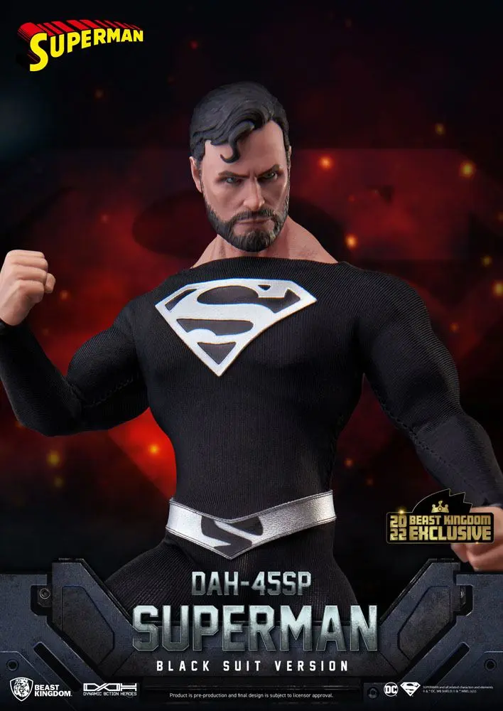 DC Comics Dynamic 8ction Heroes Actionfigur 1/9 Superman Black Suit 20 cm Produktfoto