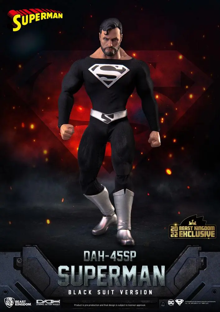 DC Comics Dynamic 8ction Heroes Actionfigur 1/9 Superman Black Suit 20 cm Produktfoto