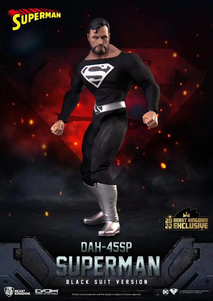 DC Comics Dynamic 8ction Heroes Actionfigur 1/9 Superman Black Suit 20 cm Produktfoto