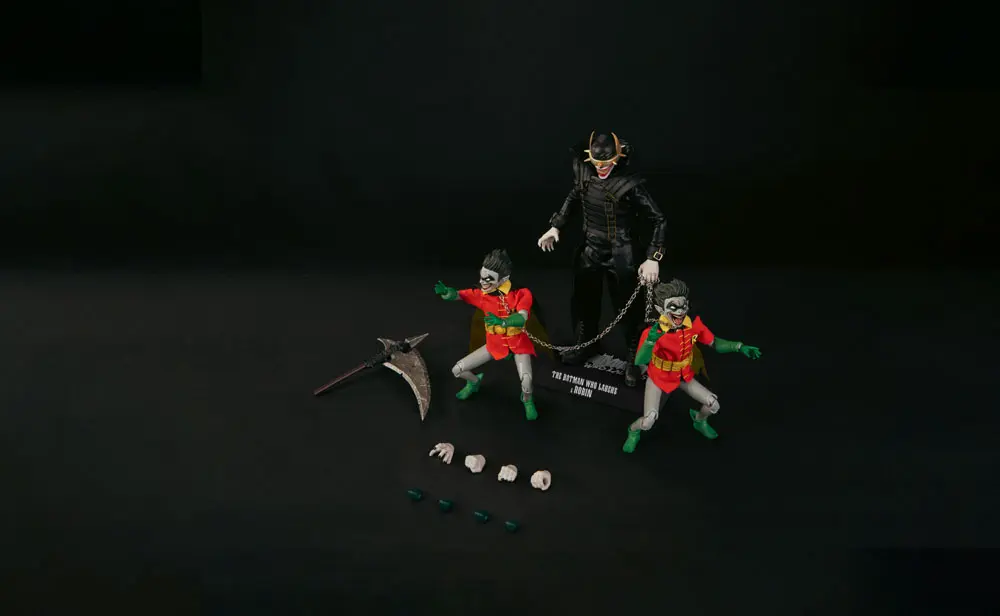 DC Comics Dark Nights Metal Dynamic 8ction Heroes Actionfigur 1/9 The Batman Who Laughs and his Rabid Robins DX 20 cm Produktfoto